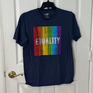 Equality Navy Blue T-Shirt men’s size medium MAD